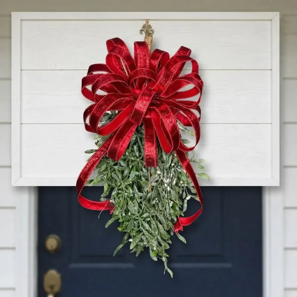 Artificial Mistletoe Door Swag | Traditional Christmas Decor